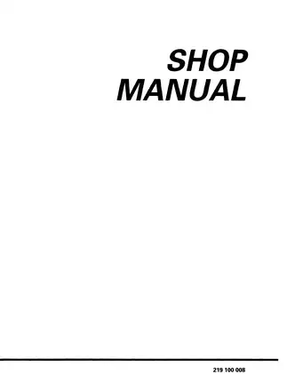 Bombardier Sea-Doo Watercraft Shop Manual - Essential Service Guide Preview image 2