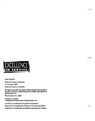 1994 Bombardier Sea-Doo Watercraft Shop Manual - Comprehensive Repair Guide Preview image 4