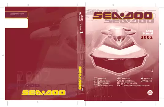 2002 Sea-Doo Service Manual - Complete Repair Guide for GTI, GTX, XP, RX Models