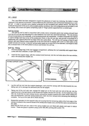 2001-2007 Lotus Elise S2, MK2 service manual Preview image 2