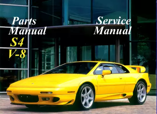 Lotus Esprit S4, V8 service manual, parts manual