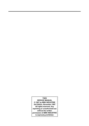 Yamaha YQ50 Service Manual - Comprehensive Scooter Maintenance Guide Preview image 2