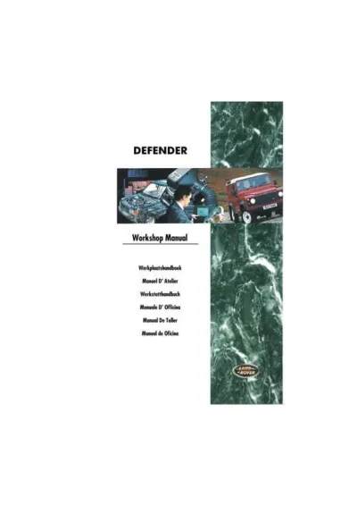 Preview: 1996–1997 Land Rover Defender 300Tdi Workshop Manual (P/N LRL 0097 ENG)