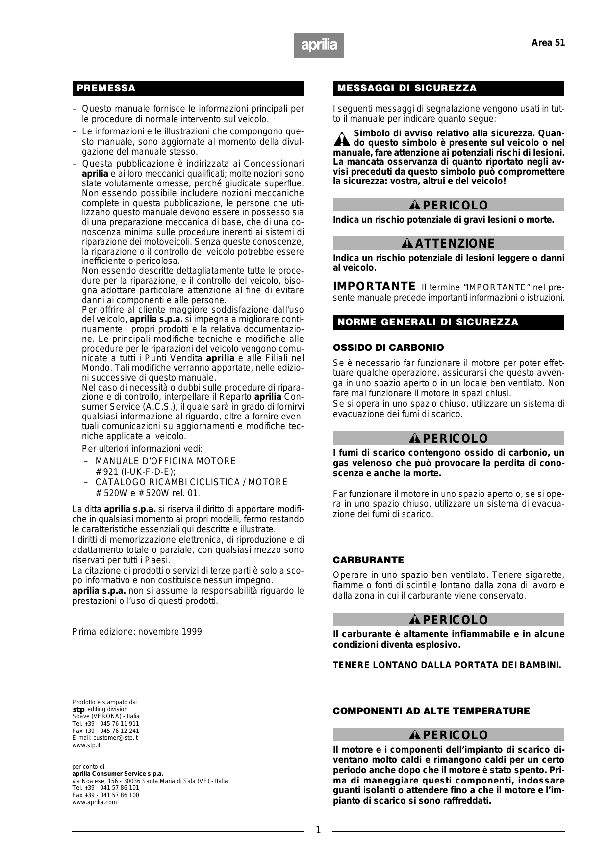 Aprilia Area 51 scooter, 960x service and repair manual Preview image 2