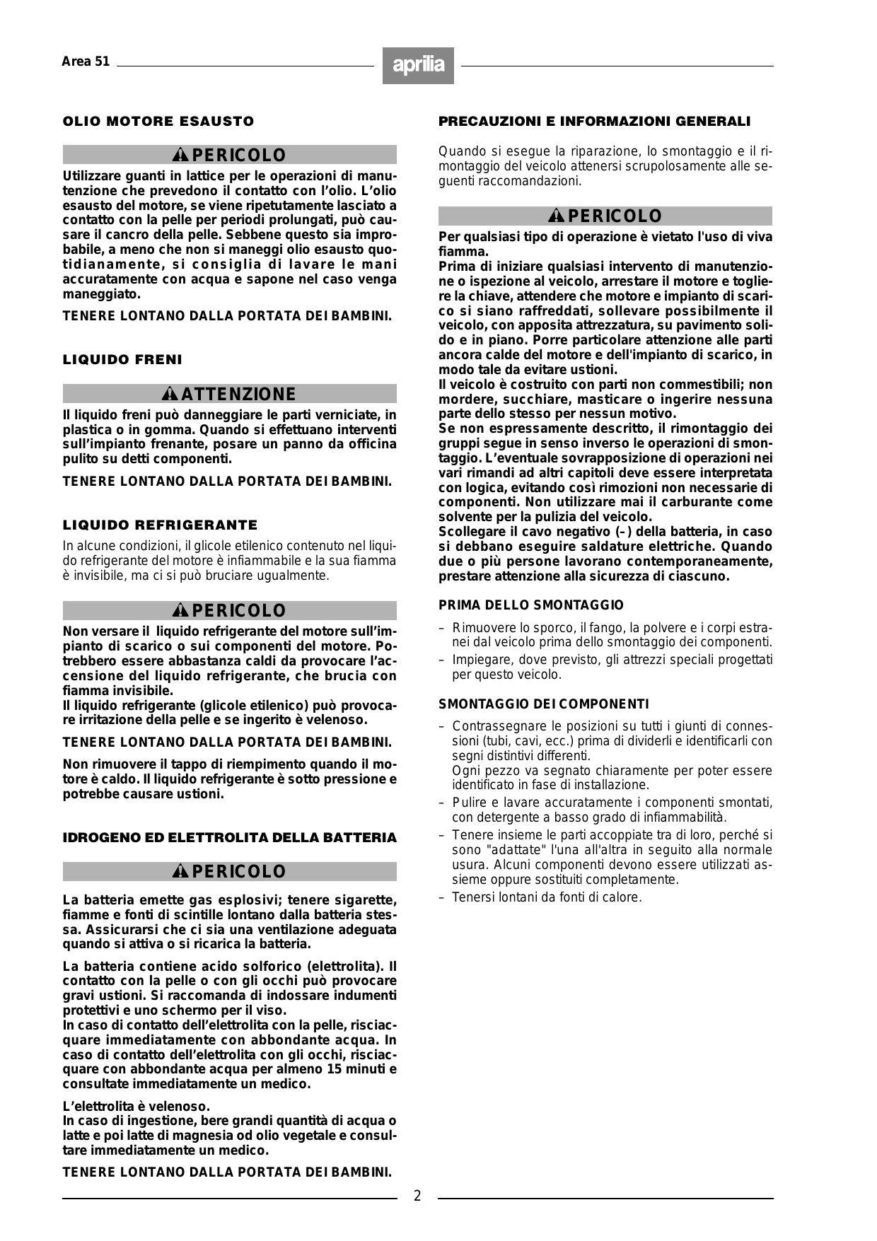 Aprilia Area 51 scooter, 960x service and repair manual Preview image 3
