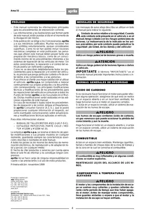 Aprilia Area 51 Service & Repair Manual (1999 Edition) - Comprehensive Guide for Mechanics Preview image 5
