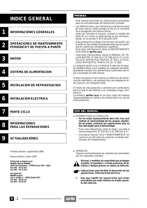 Aprilia Leonardo 125 Service and Repair Manual (1996 Edition) Preview image 3