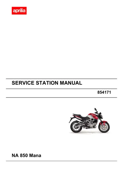 Preview: 2007 Aprilia NA 850 Mana Service Manual (P/N 854171)
