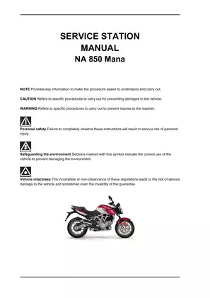 Aprilia NA Mana 850 service station manual Preview image 4