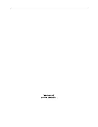 Yamaha YFM400FAR Service Manual - Complete Maintenance & Repair Guide Preview image 2