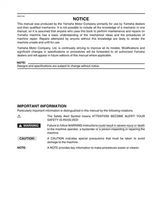 Yamaha YFM400FAR Service Manual - Complete Maintenance & Repair Guide Preview image 3