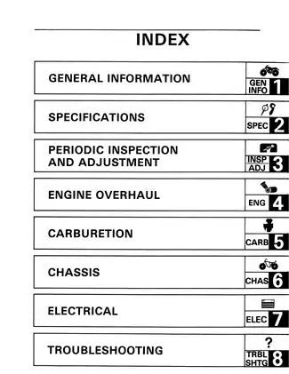 1987-2004 Yamaha Warrior 350, YFM350 sport ATV service manual Preview image 5