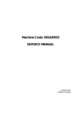 Ricoh D014/D015 MPC 6000/7500 Copiers 2007 Service Manual (P/N D014/D015) – preview page 1