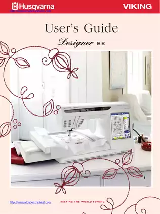 Husqvarna Viking Designer SE sewing machine user manual Preview image 1