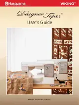 2011 Husqvarna VIKING Designer Topaz 20 & 30 Sewing and Embroidery Machine User's Guide (P/N 413 29 95-26A) – preview page 1