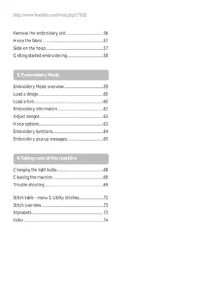 Husqvarna Viking Designer Topaz embroidery sewing machine user manual Preview image 5