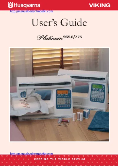 Husqvarna Viking Platinum 775 / 955E Sewing Machine Service Manual (P/N 412 99 27-26B)
