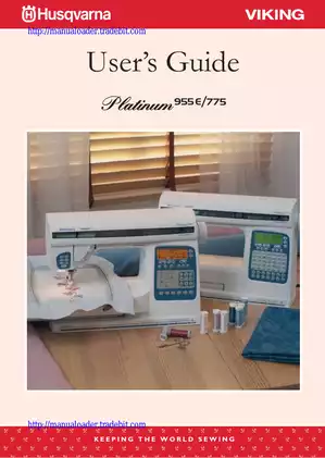 Husqvarna Viking Platinum 775 & 955E User Manual - The Complete Guide to Your Sewing Machine