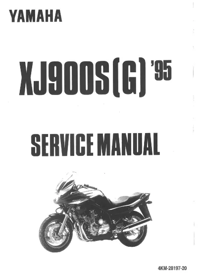 Preview: Yamaha XJ900S(G) Diversion 1995–2001 Factory Service & Repair Manual  (P/N 4KM-28197-20)