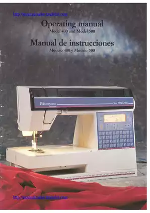 Husqvarna 400, 500 computer sewing machine operating manual Preview image 1