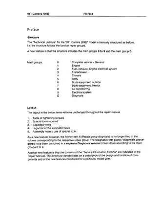 Porsche 911 Carrera (993) Repair Manual - Comprehensive Service Guide Preview image 2