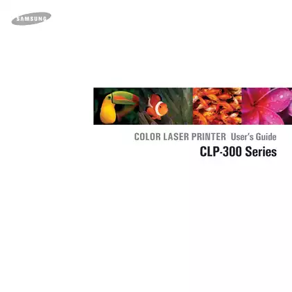Samsung CLP-300, CLP-300N compact color laser printer user´s guide Preview image 1