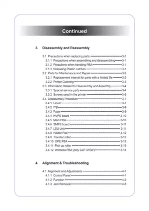 Samsung CLP-310, CLP-315, CLP-310N, CLP-315W color laser printer service manual Preview image 4