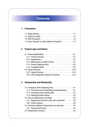 Samsung Color Laser Printer CLP-610ND and CLP-660N Service Manual Preview image 3