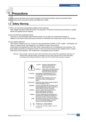 Samsung SCX-4500, 4500C, 4500W multifunction printers service manual Preview image 3