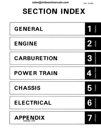 Comprehensive 1981-1991 Yamaha SRV540 Series Snowmobile Service Manual Preview image 2