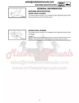 1999-2001 Yamaha Phazer 500 - Comprehensive Snowmobile Service Manual Preview image 3