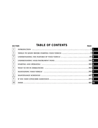 2006 Dodge Grand Caravan owner's manual Preview image 1