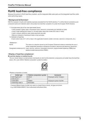 Fujifilm Fuji Finepix F10 digital camera service manual Preview image 3