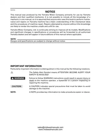 Yamaha YFM250XL Service Manual (1998) - Complete Repair and Maintenance Guide Preview image 3