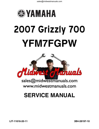 Preview: 2007 Yamaha Grizzly 700 YFM7FGPW Service Manual (P/N LIT-11616-20–11)