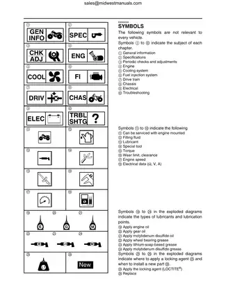 Yamaha Grizzly 700 (2007) Service Manual - Maintenance & Repair Guide Preview image 5