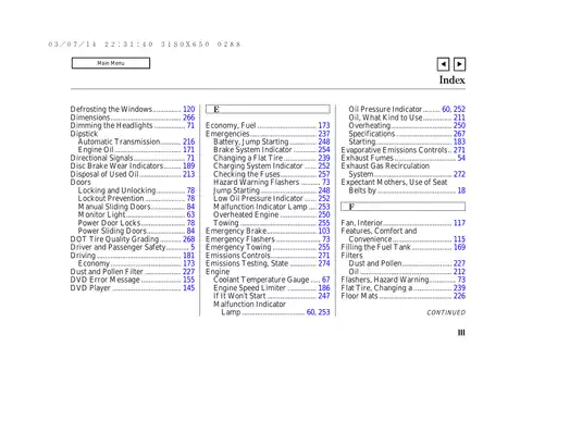 2004 Honda Odyssey Owner's Manual - Comprehensive Guide for Maintenance and Operation Preview image 3