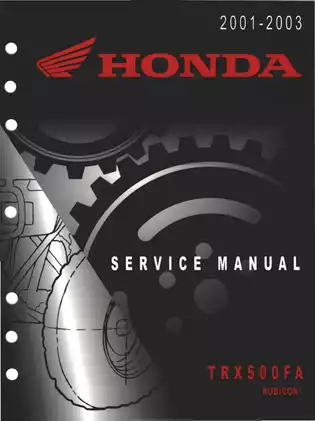 2001-2003 Honda Rubicon 500 Series Service Manual Preview image 2