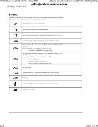 2005-2008 Honda Rubicon 500 ATV repair and service manual Preview image 4