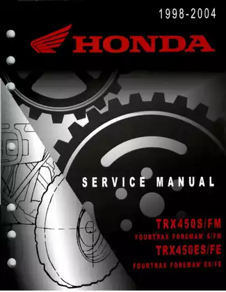 1998-2004 Honda TRX450S FourTrax Foreman service manual Preview image 2