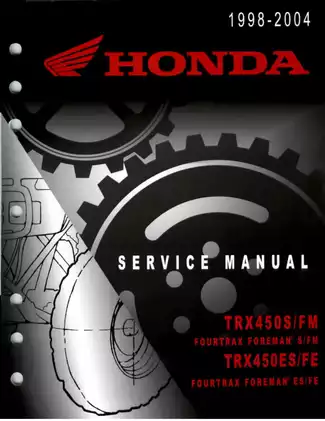 Honda TRX450S/FM & TRX450ES/FE Service Manual (1998-2004) Preview image 2