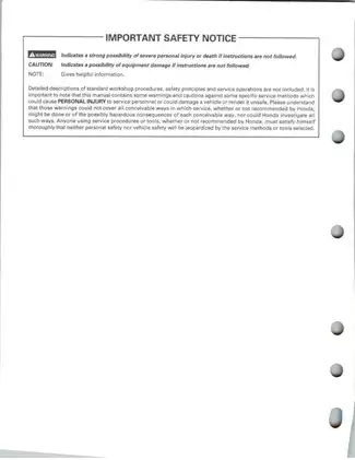 1998-2004 Honda TRX450S FourTrax Foreman service manual Preview image 3