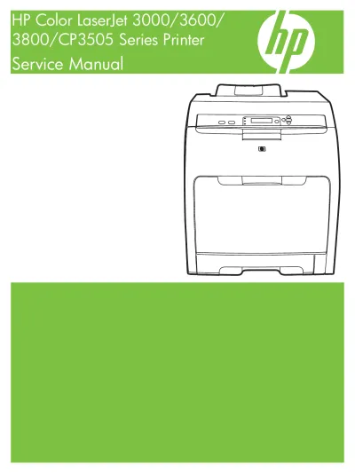 Preview: HP Color LaserJet 3000/3600/3800/CP3505 Service & Repair Manual (P/N Q5982-91034)