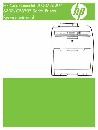 HP Color LaserJet 3000, 3600, 3800, CP3505 color printer service manual