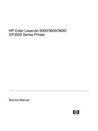 HP Color LaserJet 3000, 3600, 3800, CP3505 color printer service manual Preview image 3