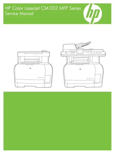 Preview: 2008 HP Color LaserJet CM1312 MFP Series Service Manual (P/N CC430-90964)
