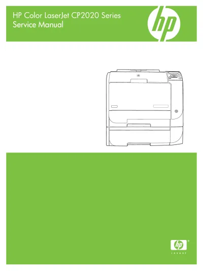 Preview: HP Color CP2020, CP2025n, CP2025dn, CP2025x LaserJet Factory Service Manual (P/N CB493-90948)