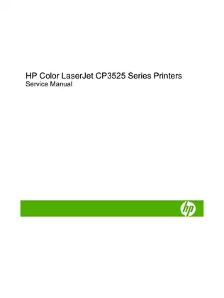 HP Color LaserJet CP3525 color laser printer service manual Preview image 3
