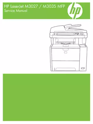 HP LaserJet M3027, M3035 multifunction printer service manual