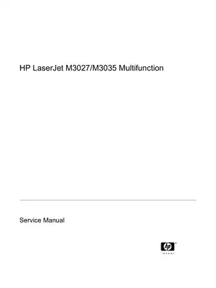 HP LaserJet M3027/M3035 MFP Service Manual Preview image 3